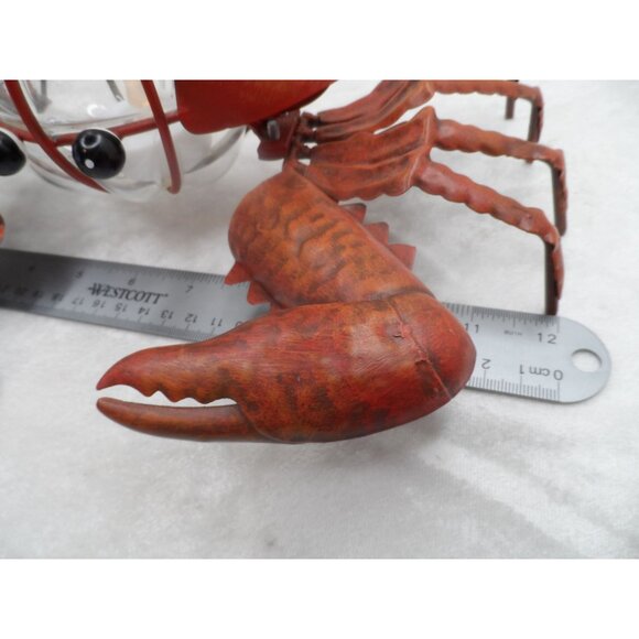 Metal Dungeness Crab Tea Light Holder W/ Glass Candle Chamber Nautical Décor - Picture 10 of 10